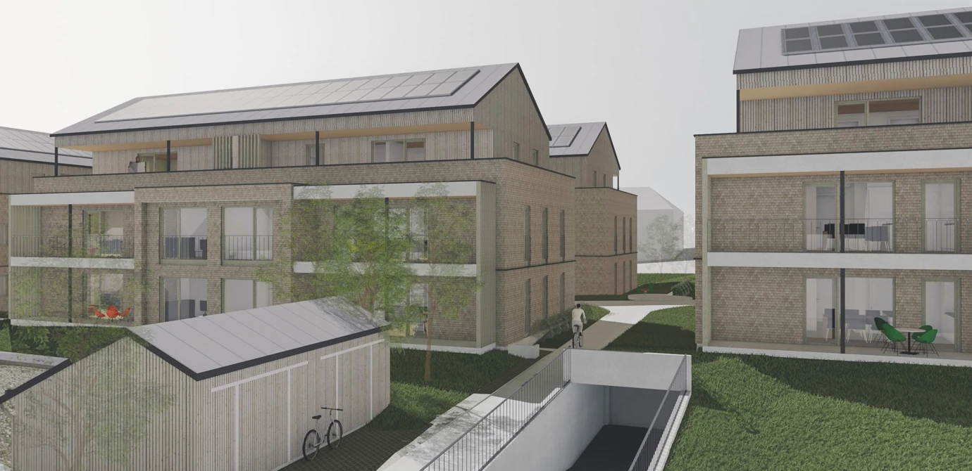 Auf dem Areal in der Hohensteinstraße entstehen fünf Baukörper mit je zwei Voll- und einem Staffelgeschoss, in denen 40 Wohnungen von zwei bis vier Zimmern und Größen von etwa 47 bis rund 95 m2 untergebracht sind. Bildnachweis: Rhomberg Bau/Holzner Architekten Auf dem Areal in der Hohensteinstraße entstehen fünf Baukörper mit je zwei Voll- und einem Staffelgeschoss, in denen 40 Wohnungen von zwei bis vier Zimmern und Größen von etwa 47 bis rund 95 m2 untergebracht sind. Bildnachweis: Rhomberg Bau/Holzner Architekten